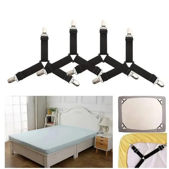 Adjustable Bed Sheet Holder Clips (4 Pcs)
