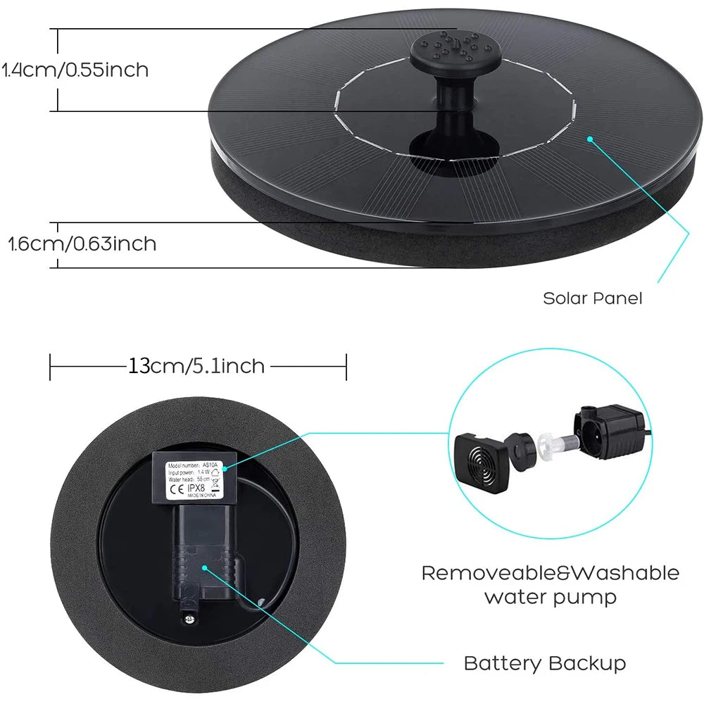 Solar Floating Water Fountain