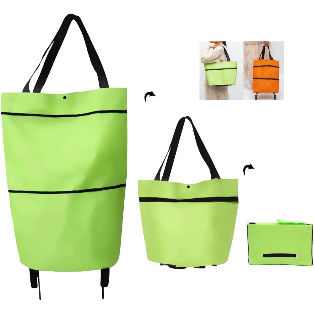 2-in-1 Foldable Shopping Trolley Bag