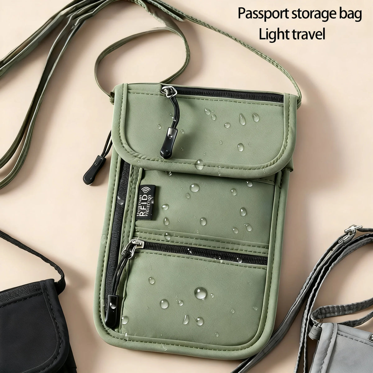 RFID-Blocking Hidden Neck Wallet