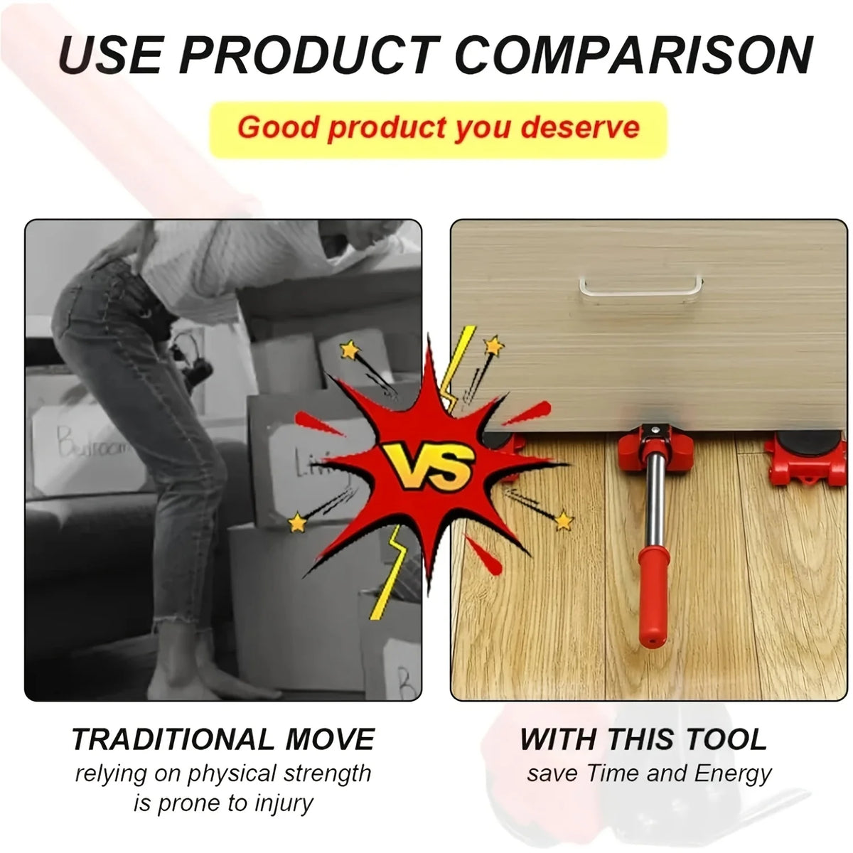 Heavy-Duty Furniture Lifter & Mover Set