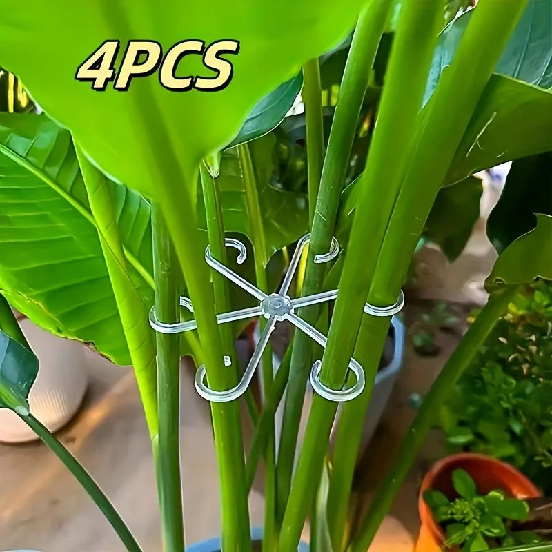 Adjustable Plant Stem Support Clips (4 Pcs)