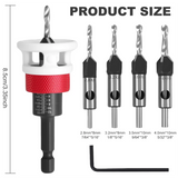 Countersink Drill Bit Set with Depth Stop