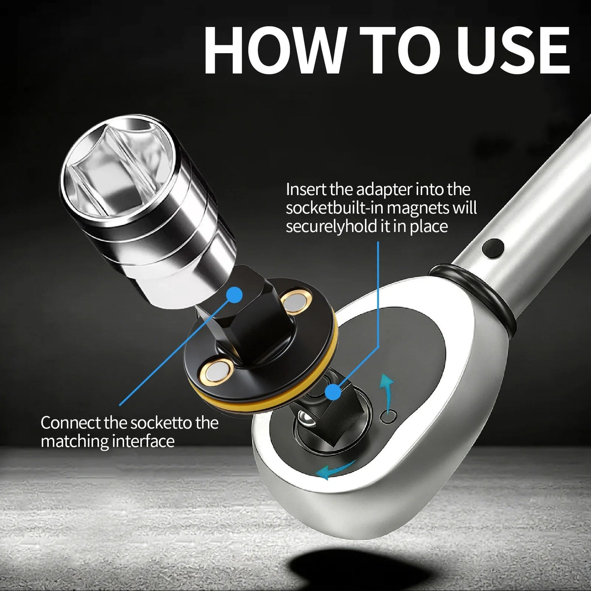 Magnetic Impact Socket Adapter Set