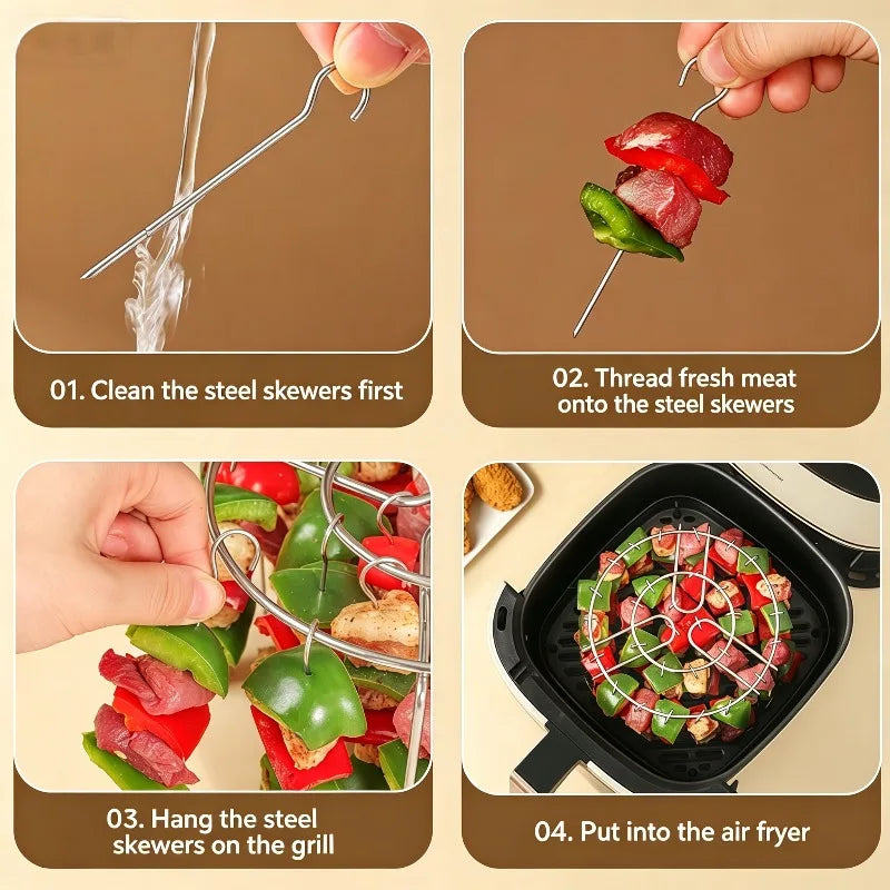 Vertical Skewer Rack for Air Fryer & Grill