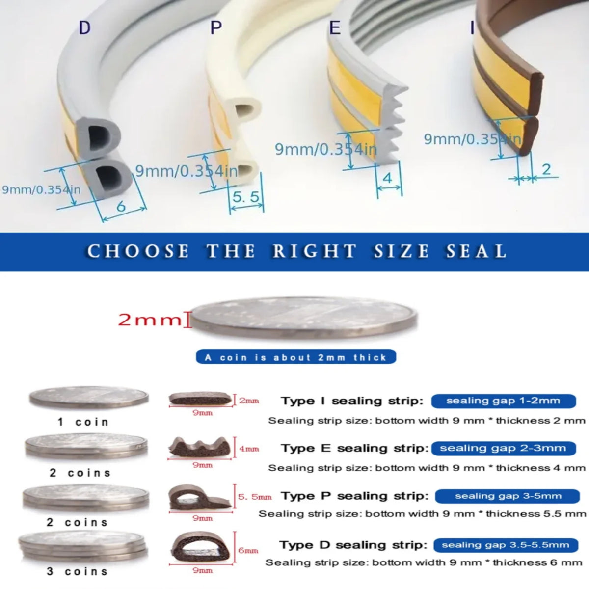Self-Adhesive Door & Window Seal Strip