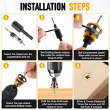 Countersink Drill Bit Set with Depth Stop