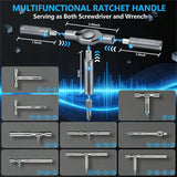 Compact Magnetic Ratchet Screwdriver Set