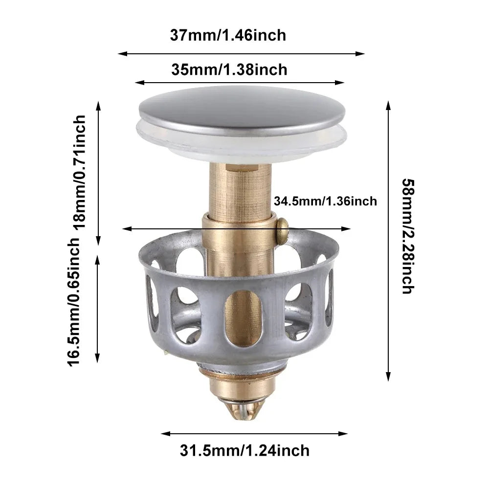 Universal Pop-Up Basin Drain Plug
