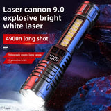 Rechargeable Zoom LED Flashlight with Side Light