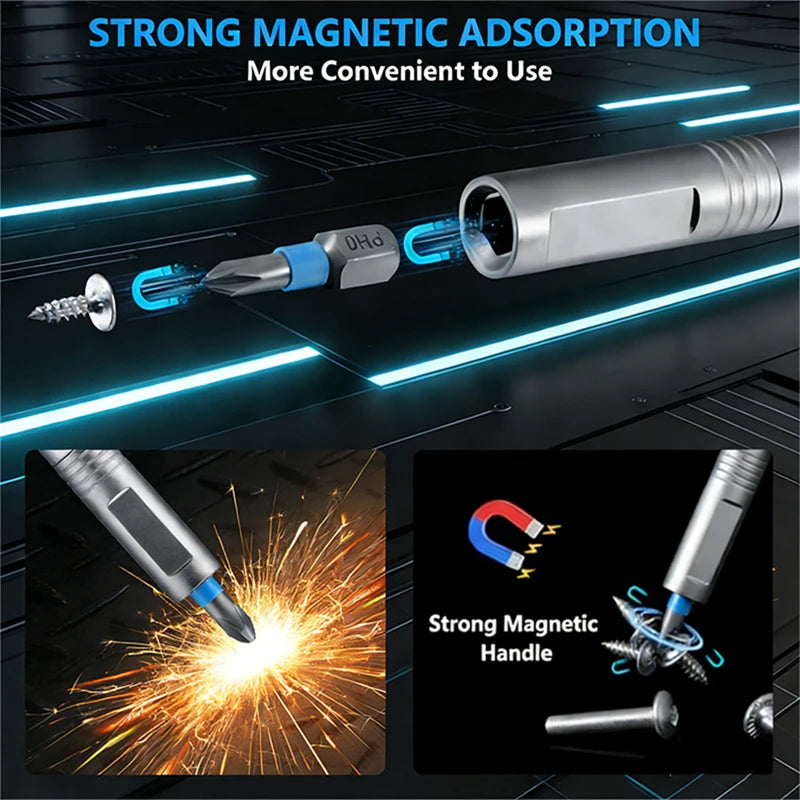 Compact Magnetic Ratchet Screwdriver Set