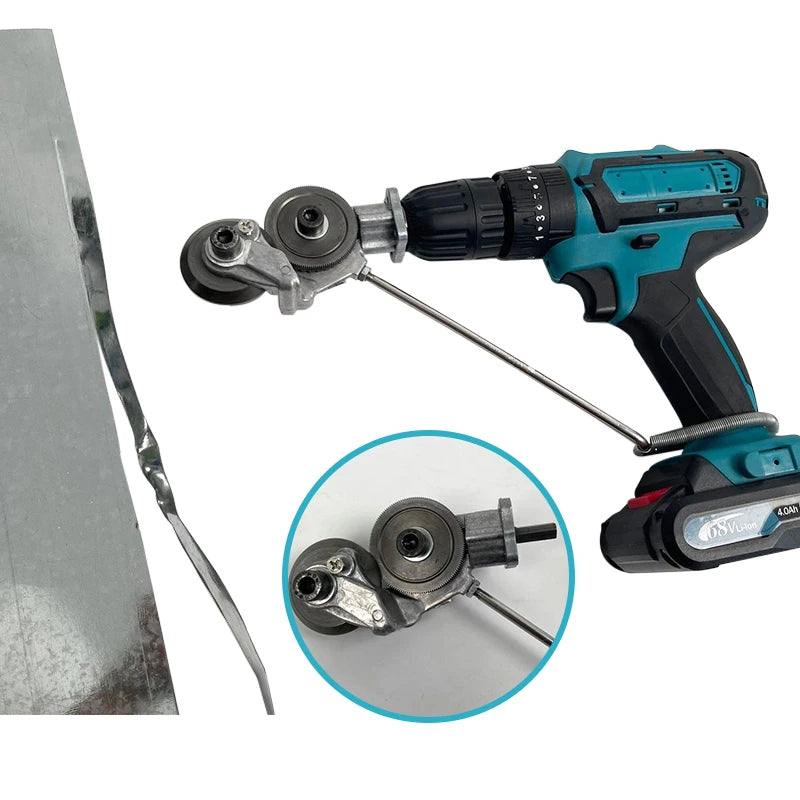 Drill-Powered Sheet Metal Cutter