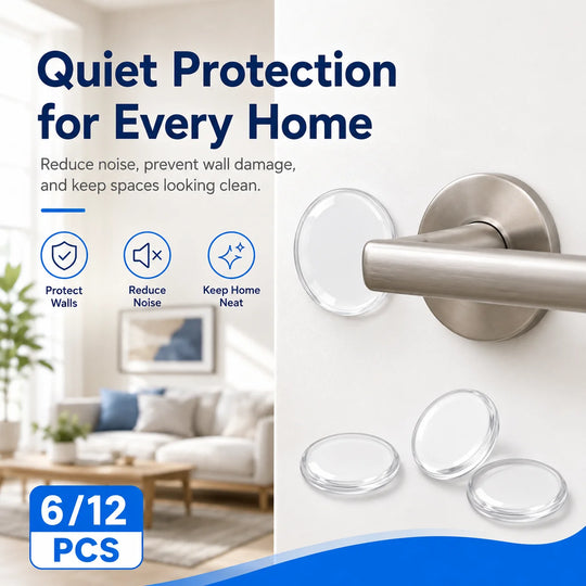 Round Door Handle Bumpers (6/12 Pcs)