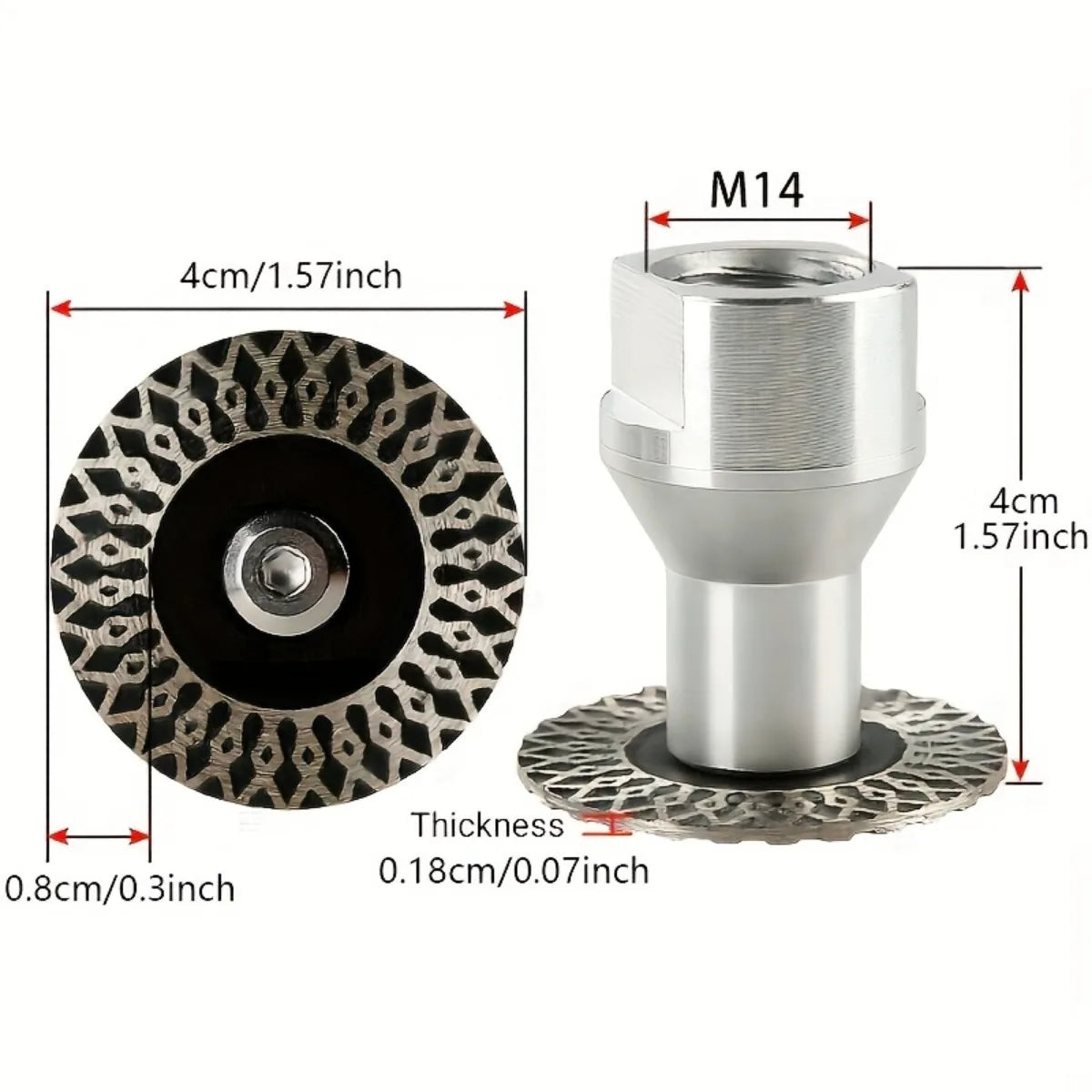 40mm Diamond Cutting Discs with M14 Flange (5 Pcs)