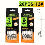 Pre-Tied Carp Hair Rigs with Barbed Hooks