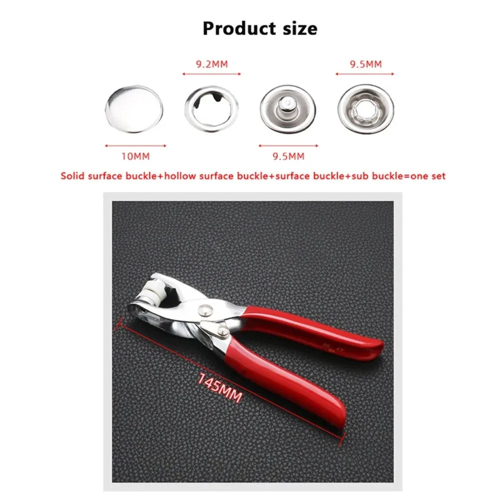Metal Snap Button Kit with Pliers