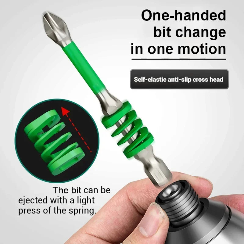 Spring-Loaded Magnetic Screw-Holding Bits