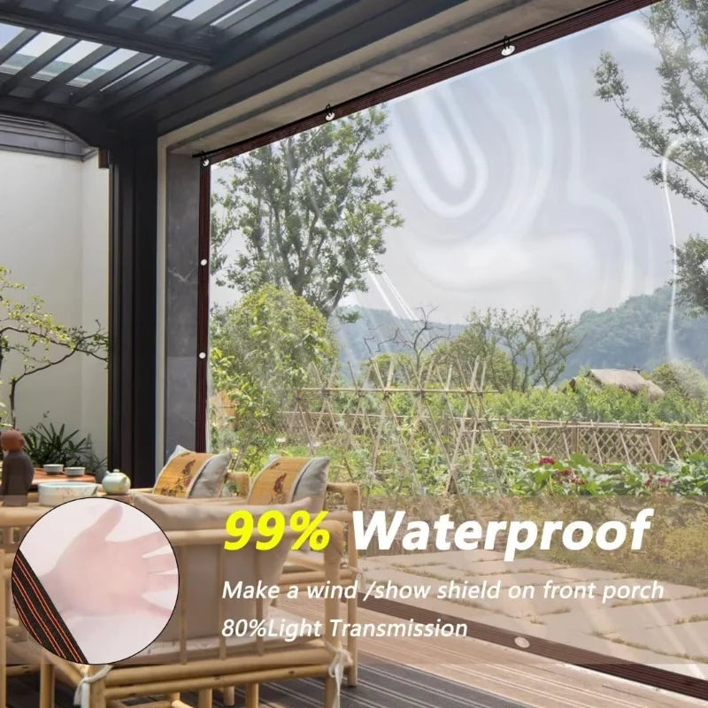 Clear Waterproof Tarp with Grommets