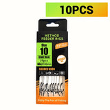 Pre-Tied Carp Hair Rigs with Barbed Hooks