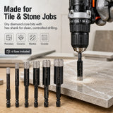 Dry Diamond Core Drill Bit for Tile