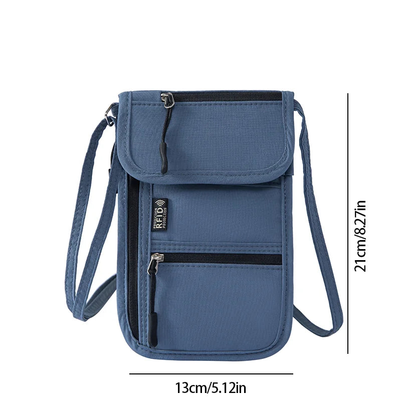RFID-Blocking Hidden Neck Wallet