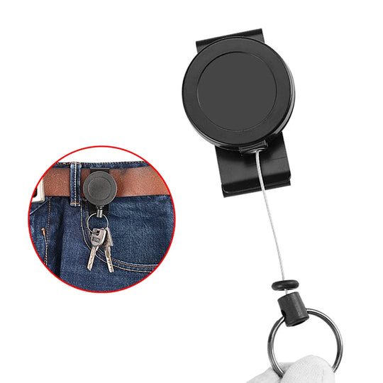 Heavy-Duty Retractable Keychain with Carabiner