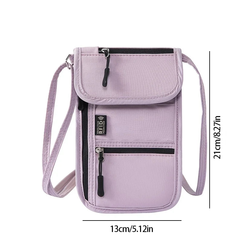 RFID-Blocking Hidden Neck Wallet