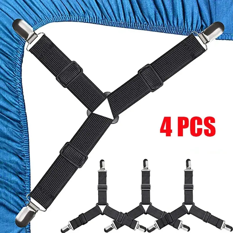 Adjustable Bed Sheet Holder Clips (4 Pcs)