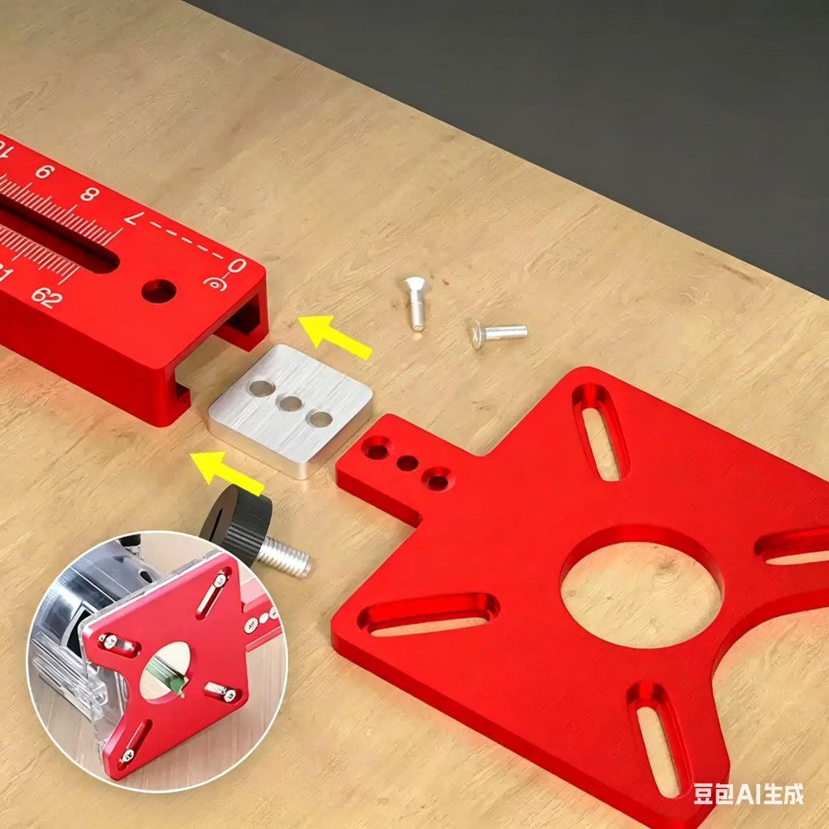 3-in-1 Router Groove & Circle Cutting Jig