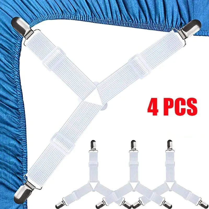 Adjustable Bed Sheet Holder Clips (4 Pcs)