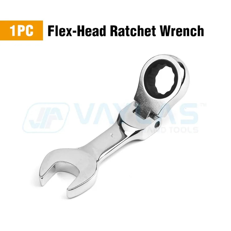 Ultra-Slim Mini Ratchet Wrench (6–19mm)