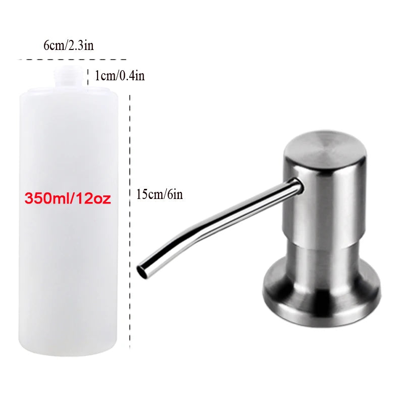 Built-In Sink Soap Dispenser with Extension Tube