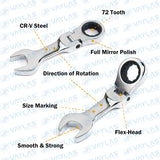 Ultra-Slim Mini Ratchet Wrench (6–19mm)