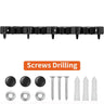 Heavy-Duty Wall Tool Rack – 4 Slots + 5 Hooks