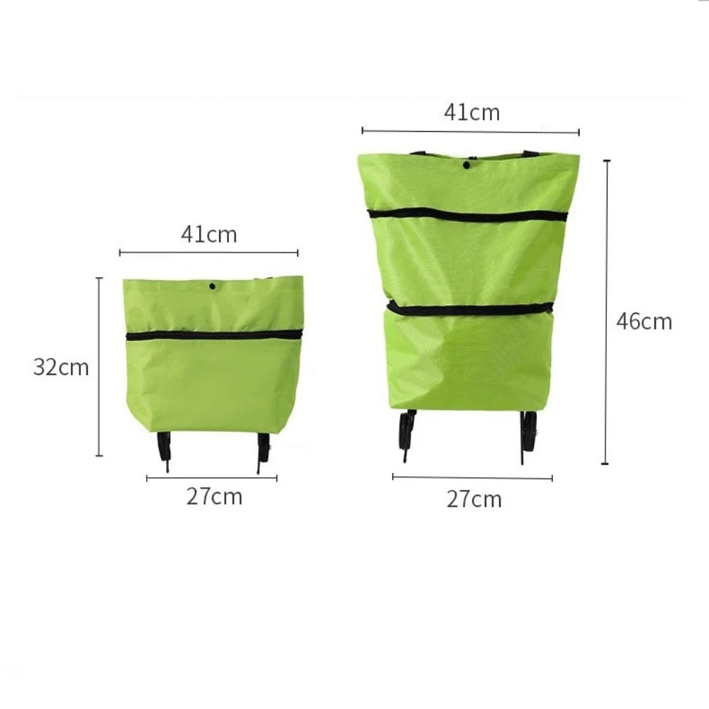 2-in-1 Foldable Shopping Trolley Bag