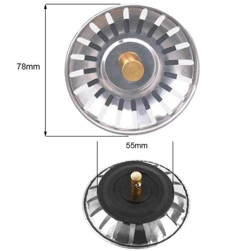 Kitchen Sink Strainer & Stopper (2 Pcs)