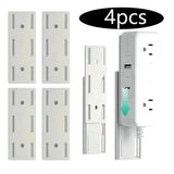 Self-Adhesive Power Strip Holders (4 Pcs)