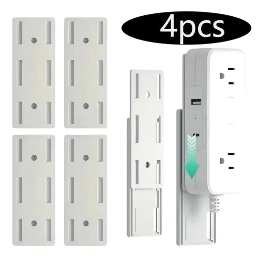 Self-Adhesive Power Strip Holders (4 Pcs)