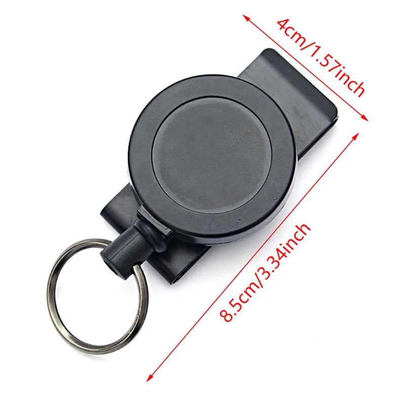 Heavy-Duty Retractable Keychain with Carabiner