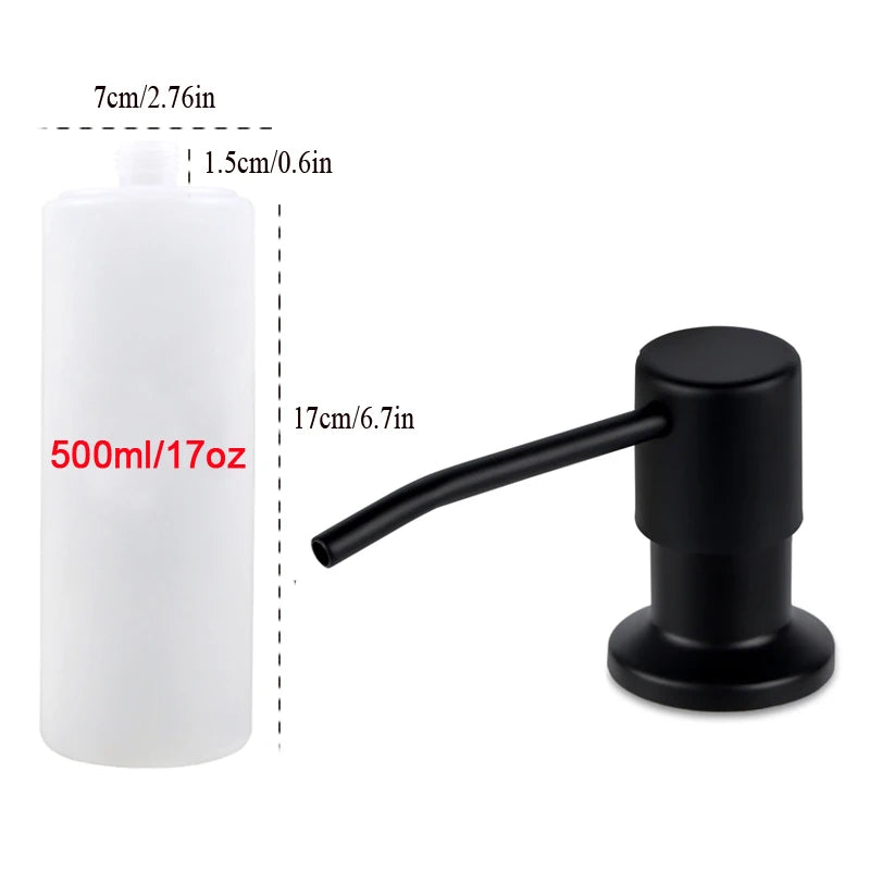 Built-In Sink Soap Dispenser with Extension Tube