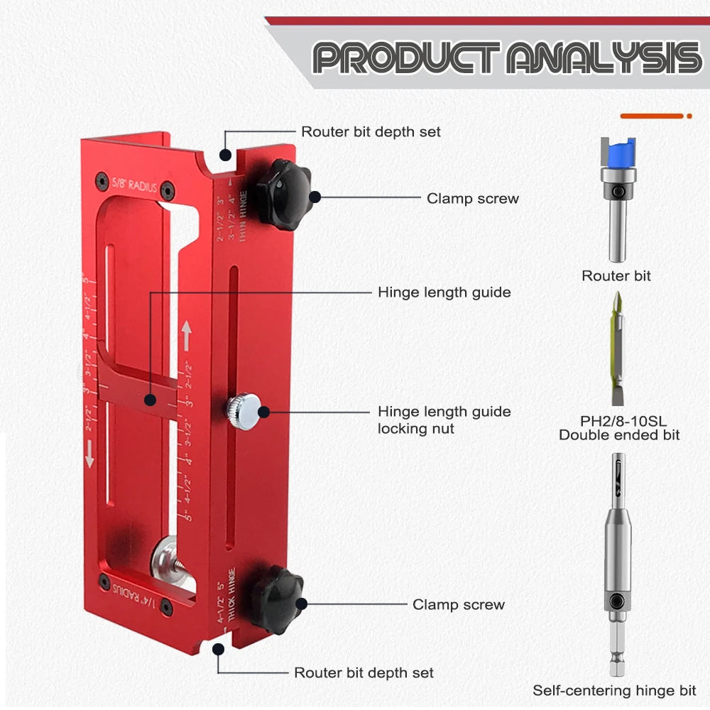Door Hinge Locator & Drilling Jig