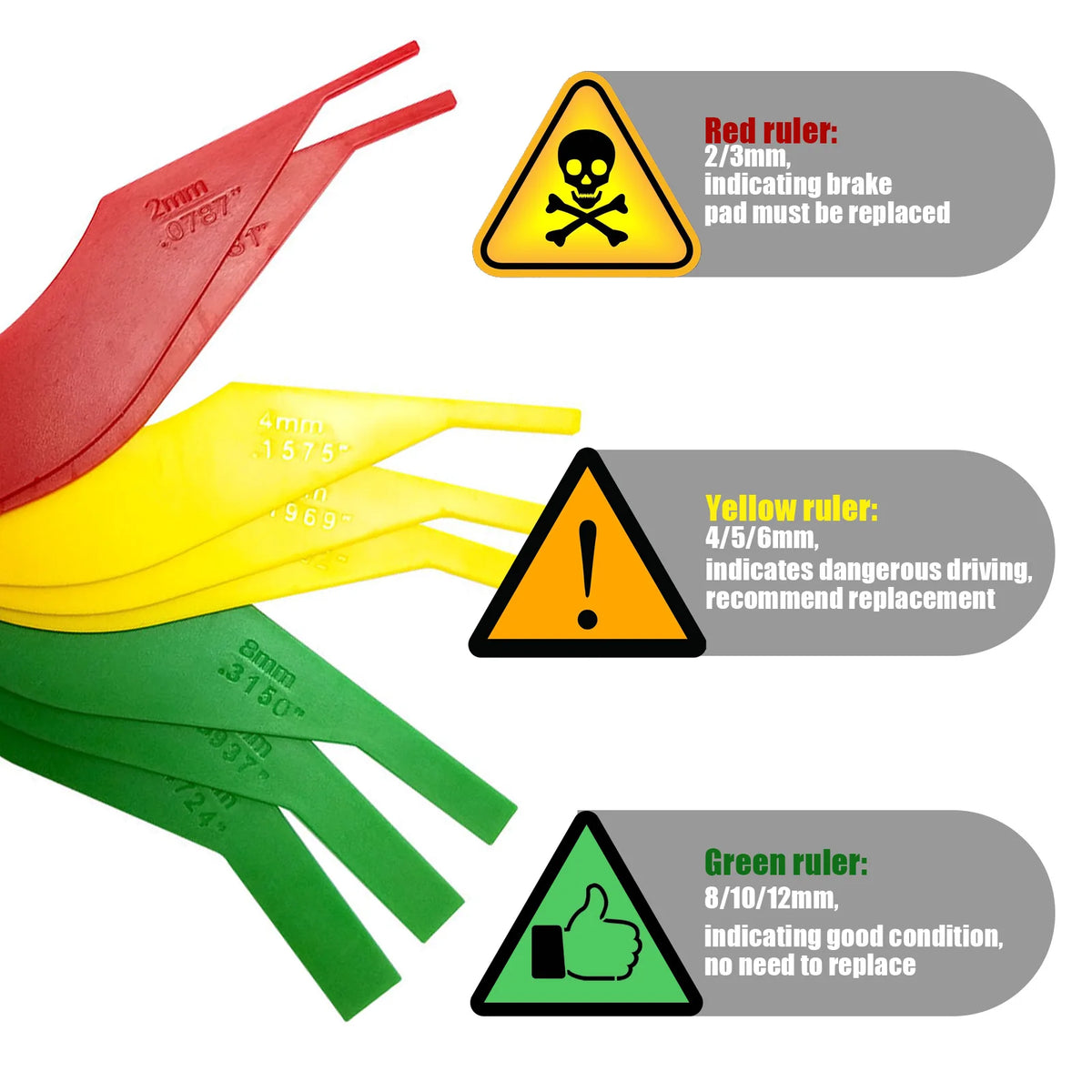 Brake Pad Thickness Gauge