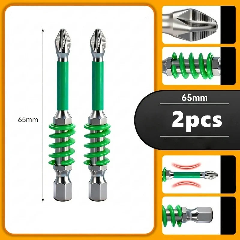 Spring-Loaded Magnetic Screw-Holding Bits