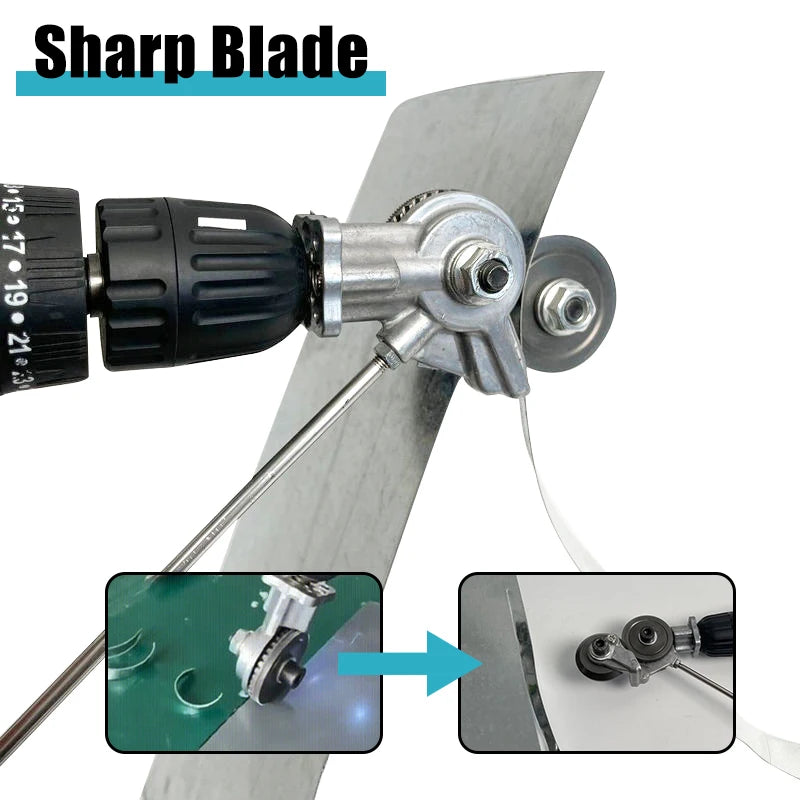 Drill-Powered Sheet Metal Cutter