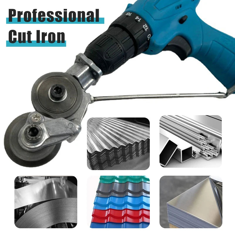 Drill-Powered Sheet Metal Cutter