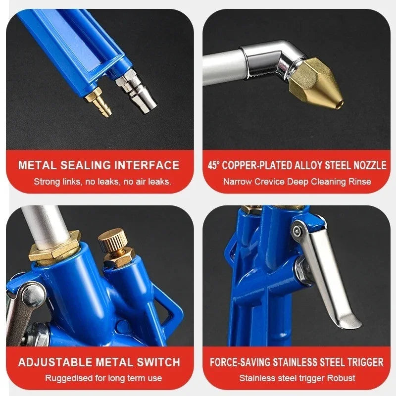 Pneumatic Engine Cleaning Gun with Siphon Hose