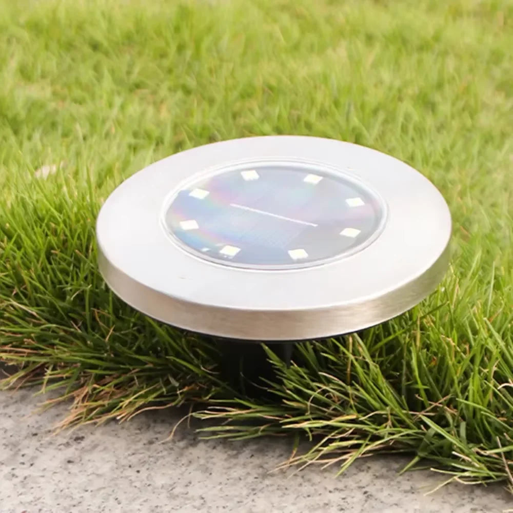 Solar In-Ground Disk Lights (4 Pcs)