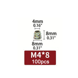 Threaded Wood Insert Nuts (100 Pcs)