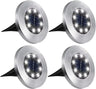 Solar In-Ground Disk Lights (4 Pcs)