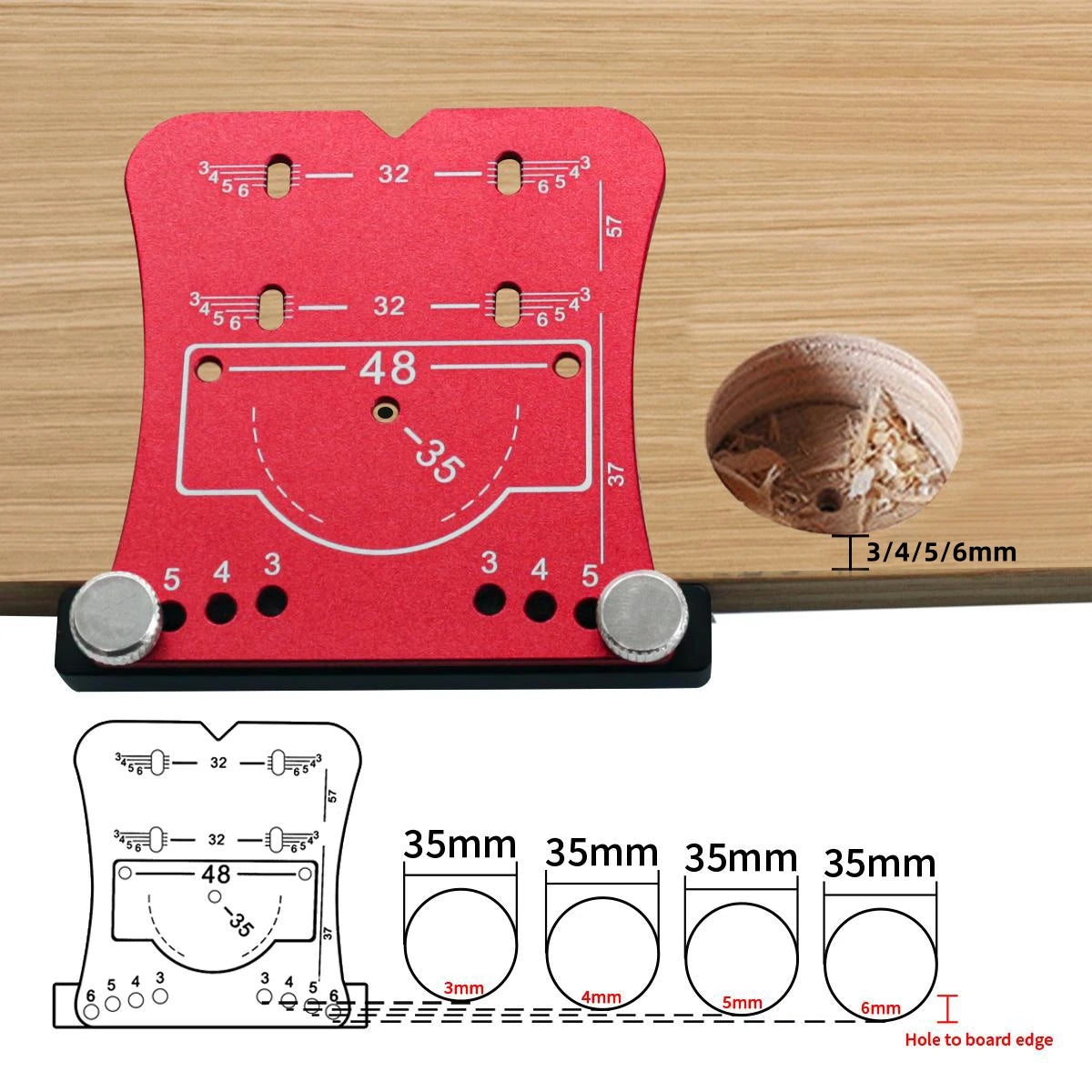 35mm Concealed Hinge Drilling Jig